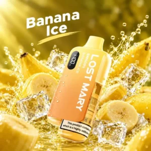 Banana ice Lost Mary prefilled vape kit with OLED display and refillable pod