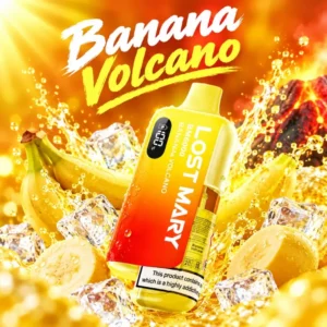 Banana Volcano Lost Mary BM6000 pre-filled vape kit with OLED display