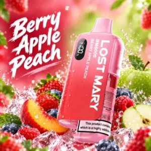 Berry apple peach lost mary nicotine salt pre-filled vape kit, 6000 puffs, 20mg