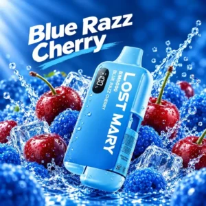 Blue razz cherry lost mary nicotine salt pre-filled vape kit, 6000 puffs, 20mg