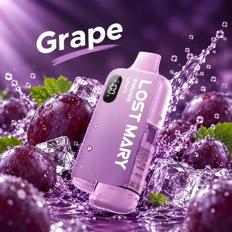Lost Mary grape flavour close-up