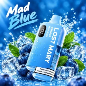 Image Alt Text: Mad Blue Lost Mary flavour 6000 puff vape