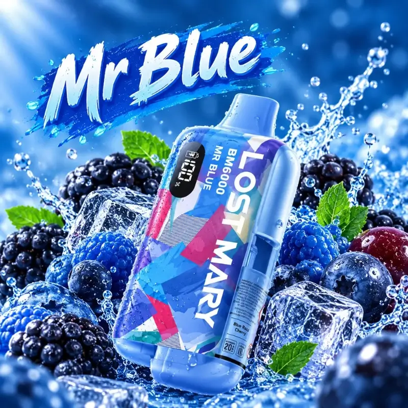 Mr Blue Lost Mary pre-filled vape kit with OLED display