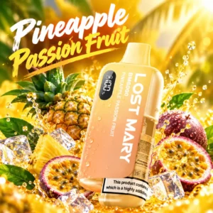 Alt Text: Pineapple Passion Fruit Lost Mary pre-filled vape kit